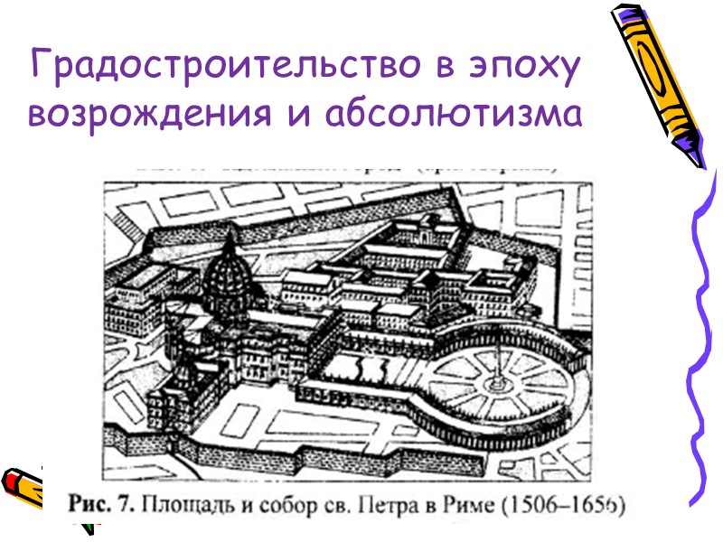 Градостроительство в эпоху возрождения и абсолютизма